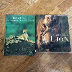 Big Cats & Lions Hardcover Book Bundle - Nice details & photos